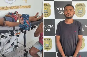 Homem é preso suspeito de estuprar e tentar matar companheira a facadas na cabeça (Foto: Reprodução)
