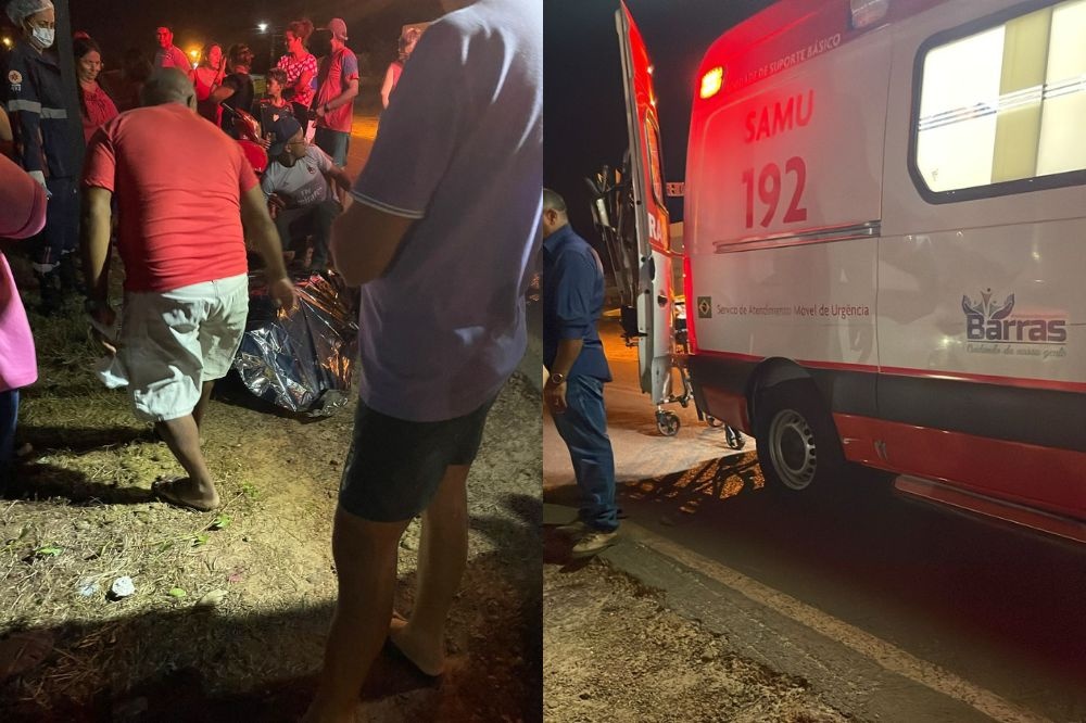 Homem morre após colidir com animal em loteamento na cidade de Barras