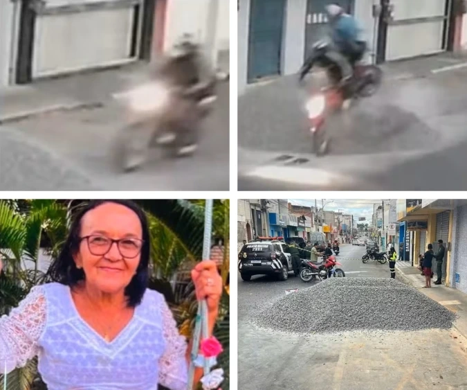 Idosa de 69 anos morre após cair de moto que colidiu com monte de britas no CE