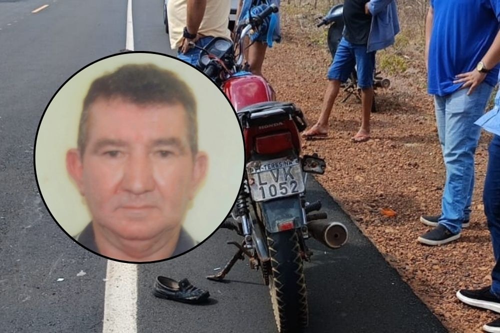 Idoso morre após colisão envolvendo carro e moto na PI-115 em Juazeiro do Piauí