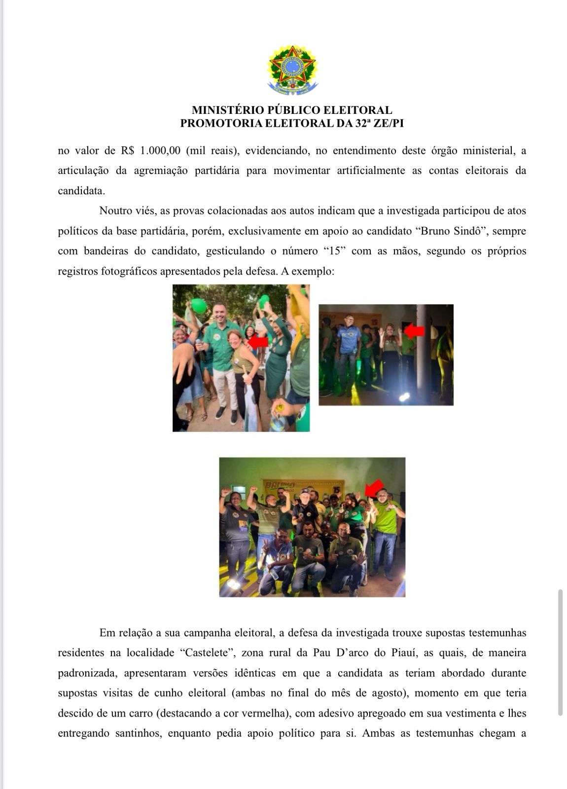 Justiça investiga MDB de Pau D’Arco por fraude à cota de gênero nas eleições