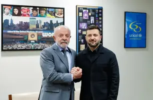 Lula encontra Zelensky e diz que não há "saída militar" para guerra (Foto: Ricardo Stuckert/PR)
