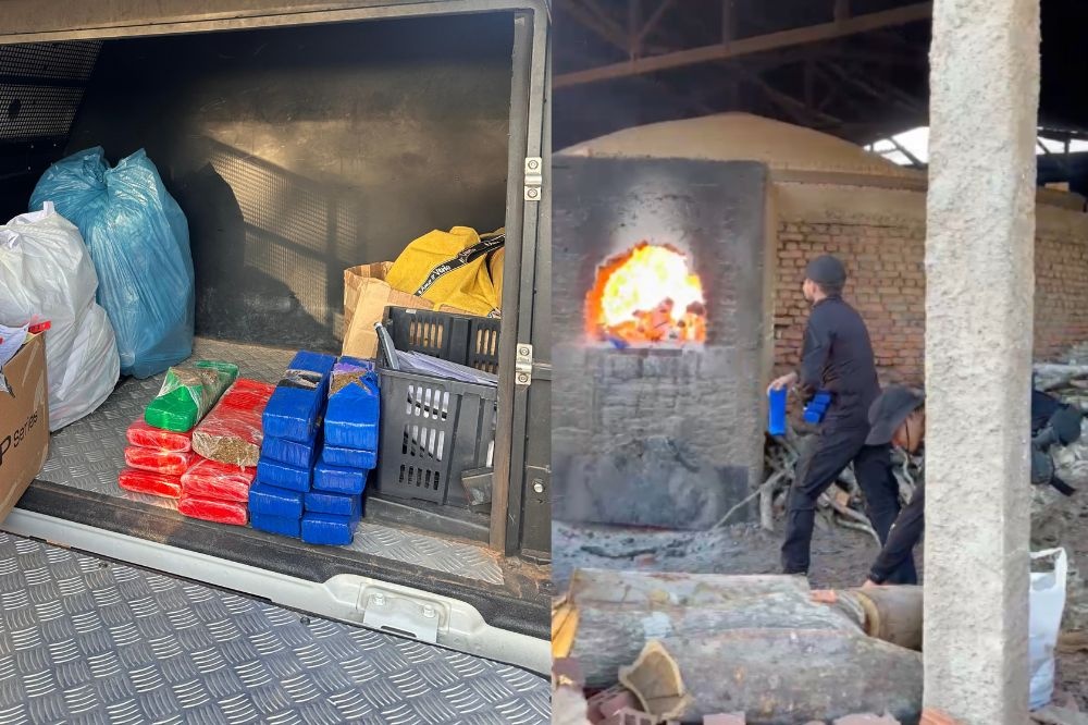 Mais de 20 kg de drogas são incinerados em Parnaíba pela Polícia Civil