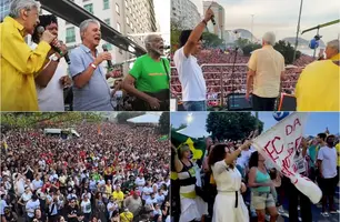 Manifestação da esquerda (Foto: Reprodução)