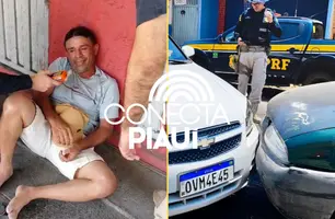 Mecânico embriagado causa acidente em cruzamento da BR-402 em Parnaíba (Foto: Folha do Delta)