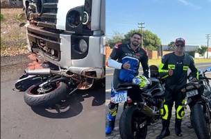 Médico morre após colidir moto contra caminhão em Campo Maior (Foto: Reprodução)