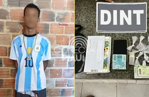 Menor é apreendido em ponto de tráfico no bairro São Vicente de Paula, em Parnaíba (Foto: Reprodução)