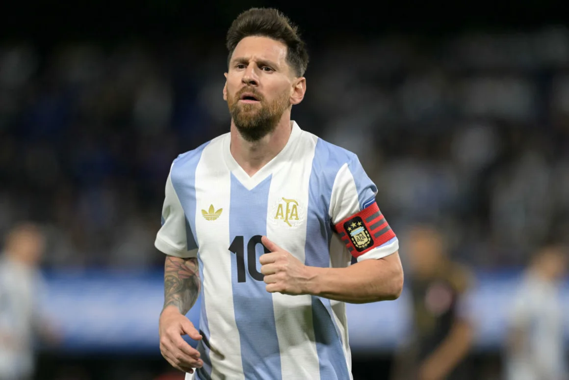 Messi em Argentina x Peru no ano de 2024