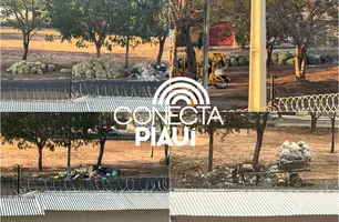 Mini-lixão que surgiu por falta de coleta em Teresina completa um mês (Foto: Reprodução)
