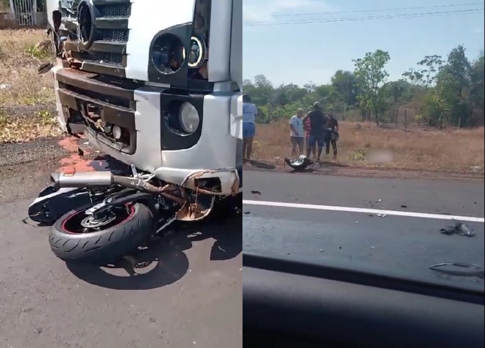 Motociclista morre após grave colisão contra caminhão na BR-343, em Campo Maior