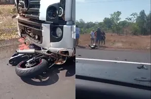 Motociclista morre após grave colisão contra caminhão na BR-343, em Campo Maior (Foto: Reprodução)