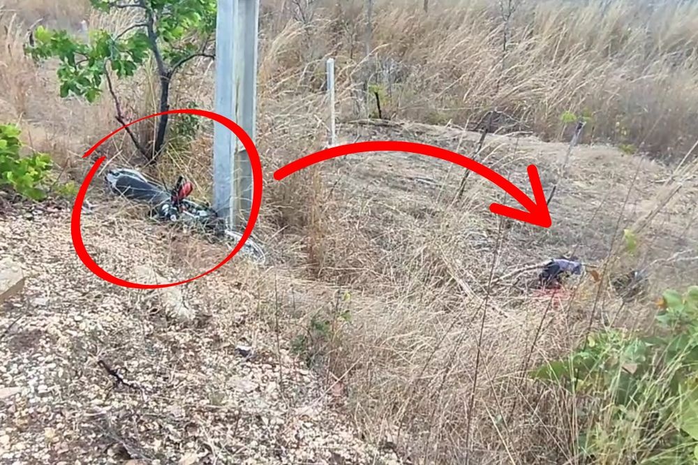 Motoqueiro perde controle, cai de ribanceira e é resgatado com vida na PI-130