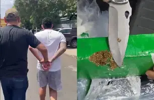 Motorista é preso com 12 tabletes de maconha em operação na zona Norte de Teresina (Foto: Divulgação/DENARC)