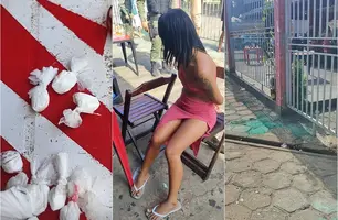 Mulher é presa com invólucros de cocaína em conveniência na zona Sul de Teresina (Foto: Reprodução)