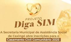 Município de Caxingó abre inscrições para Casamento Comunitário 2025
