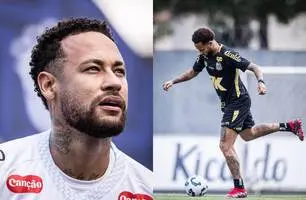 Neymar sofre lesão na coxa e irá desfalcar Santos contra o São Paulo (Foto: Reprodução/Santos FC)