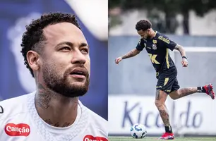 Neymar sofre lesão na coxa e irá desfalcar Santos contra o São Paulo (Foto: Reprodução/Santos FC)