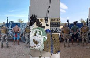 Operação conjunta resulta em prisões por tráfico e posse ilegal de arma em Bom Jesus (Foto: Divulgação/PMPI)