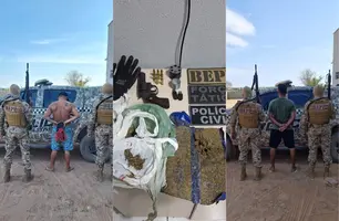 Operação conjunta resulta em prisões por tráfico e posse ilegal de arma em Bom Jesus (Foto: Divulgação/PMPI)