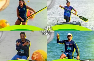 Orgulho: equipe de José de Freitas conquista 16 medalhas no Brasileiro de Canoagem (Foto: Reprodução)