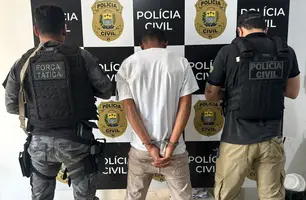 Polícia prende foragido acusado de roubos e tráfico de drogas em Amarante (Foto: Divulgação/Polícia Civil)