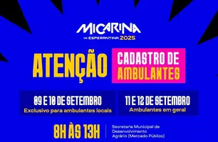 Prefeitura de Esperantina inicia cadastro de ambulantes para a Micarina 2025 (Foto: Reprodução)