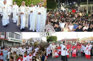 Procissão de São Raimundo Nonato reúne multidão no centro da cidade (Foto: Reprodução)