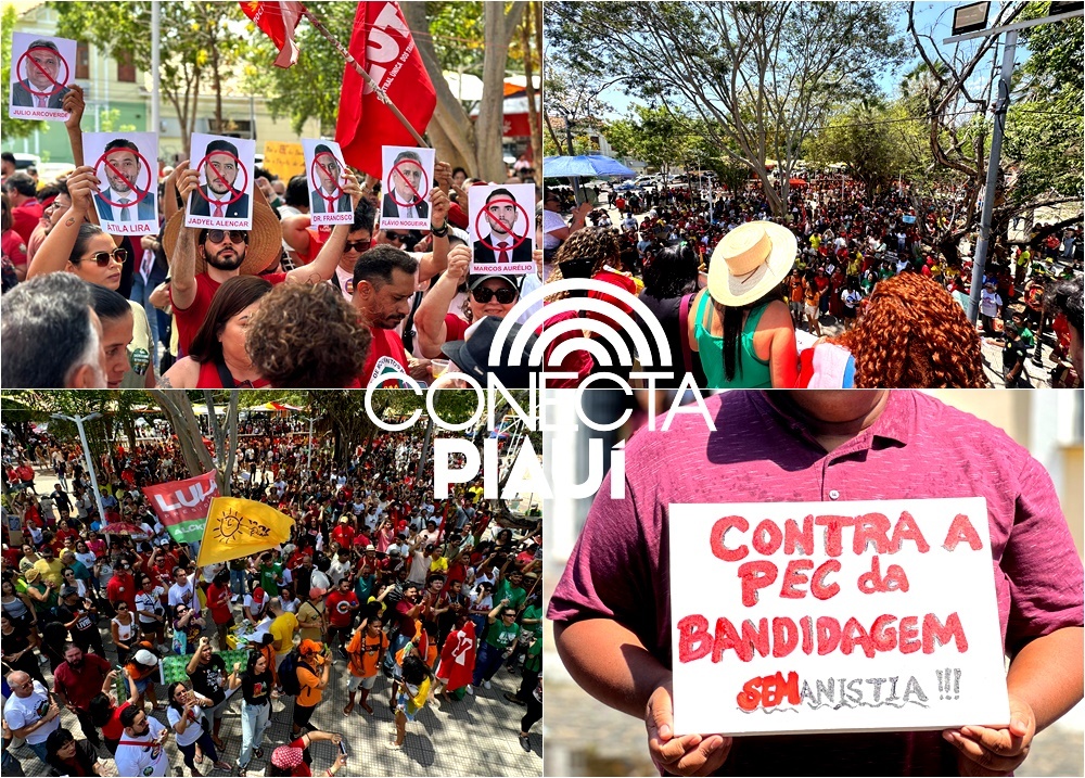Protesto contra PEC da Blindagem reúne movimentos sociais em Teresina