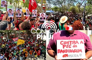 Protesto contra PEC da Blindagem reúne movimentos sociais em Teresina (Foto: Conecta Piauí)