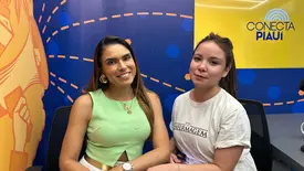 Psicóloga Yloma Rocha e Anna Araújo, acadêmica de enfermagem, (Foto: Conecta Piauí)