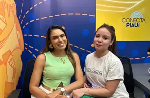 Psicóloga Yloma Rocha e Anna Araújo, acadêmica de enfermagem, (Foto: Conecta Piauí)