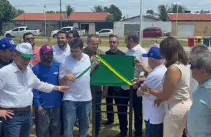 Rafael Fonteles inaugura aeródromo, praça e visita obras em Barras (Foto: Conecta Piauí)