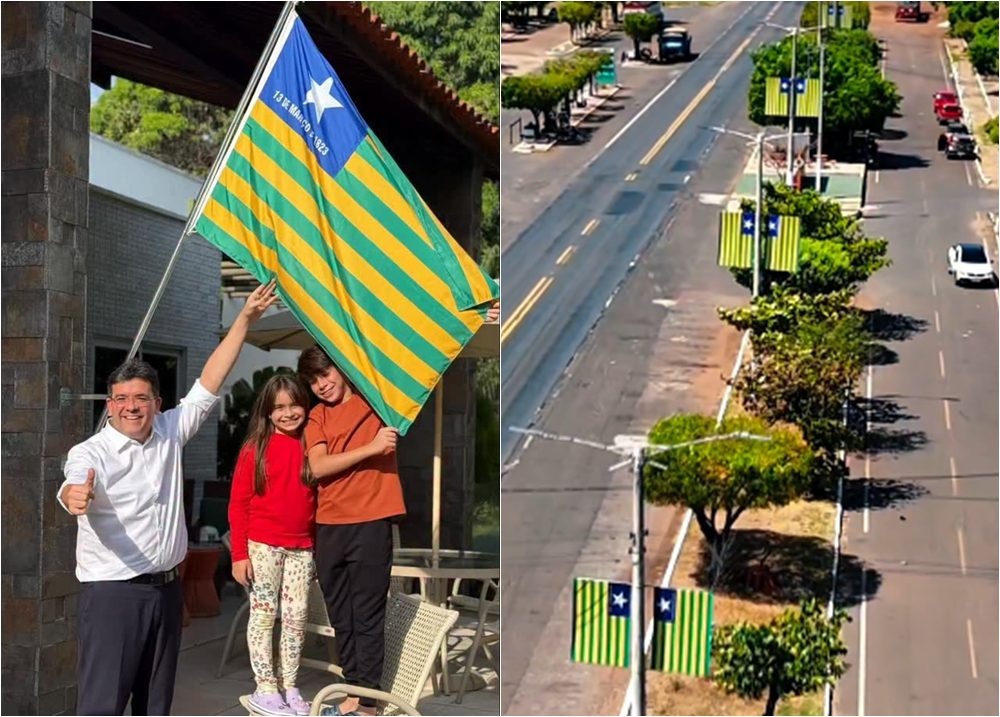 Rafael Fonteles lidera campanha e incentiva piauienses a exibir bandeira do Piauí