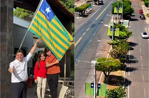 Rafael Fonteles lidera campanha e incentiva piauienses a exibir bandeira do Piauí (Foto: Reprodução)