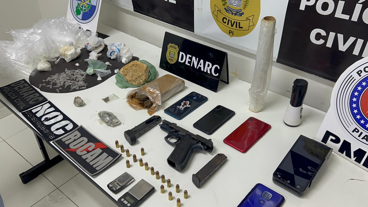 Sete pessoas são presas durante operação contra o tráfico de drogas em Teresina