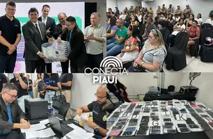 SSP-PI realiza a entrega 167 celulares recuperados em Teresina (Foto: Conecta Piauí)