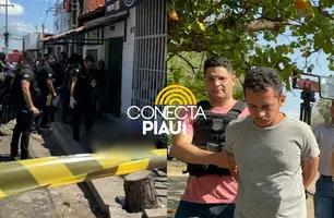Suspeito de matar homem com facada na zona Leste de Teresina é apresentado no DHPP (Foto: Conecta Piauí)