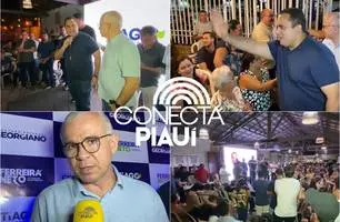 Tiago Vasconcelos e Georgiano Neto reúnem população em Parnaíba em grande encontro (Foto: Conecta Piauí)