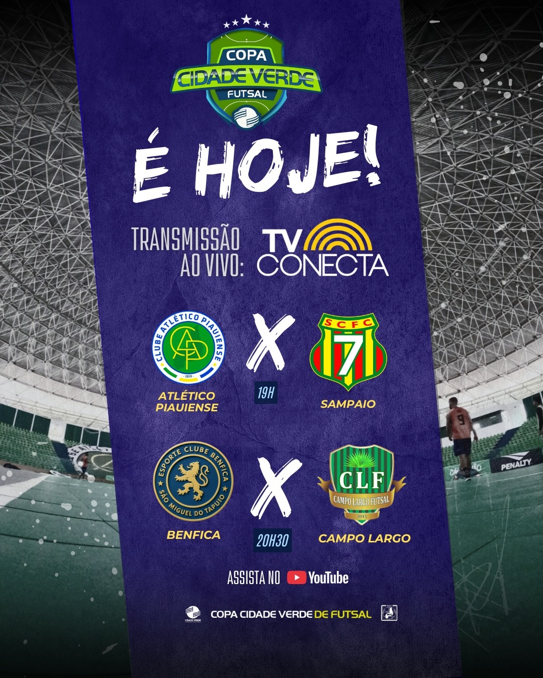 Transmissões acontecem logo mais, a partir das 19h da noite.