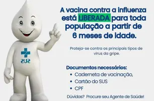 Vacinação contra a gripe é liberada para toda a população em Alvorada do Gurguéia (Foto: Reprodução/Redes sociais)