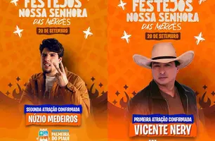 Vicente Nery e Nuzio Medeiros se apresentam no dia 20 em noite de fé e animação (Foto: Reprodução)