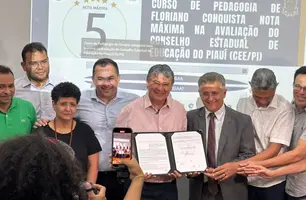 Wellington Dias visita produção frigorífica e anuncia adesão da UESPI no programa (Foto: Conecta Piauí)