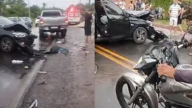 Acidente deixa feridos e trânsito parado na zona Sudeste de Teresina (Foto: Reprodução)