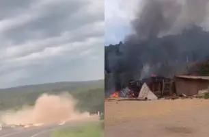 Acidente que deixou três mortos na ‘Curva da Morte’, em Uruçuí (Foto: Reprodução)