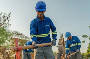 Águas de Teresina realiza obra de reparo no asfalto da BR-316 neste sábado (Foto: Reprodução)
