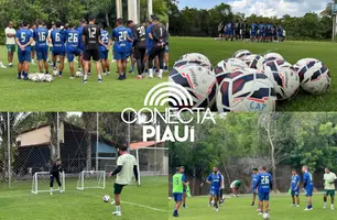 Atlético Piauiense realiza treino antes de viagem para Oeiras (Foto: Portal Conecta Píaui)