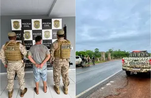 BEPI apreende arma durante barreira policial na PI-214, no Norte do Piauí (Foto: Reprodução)