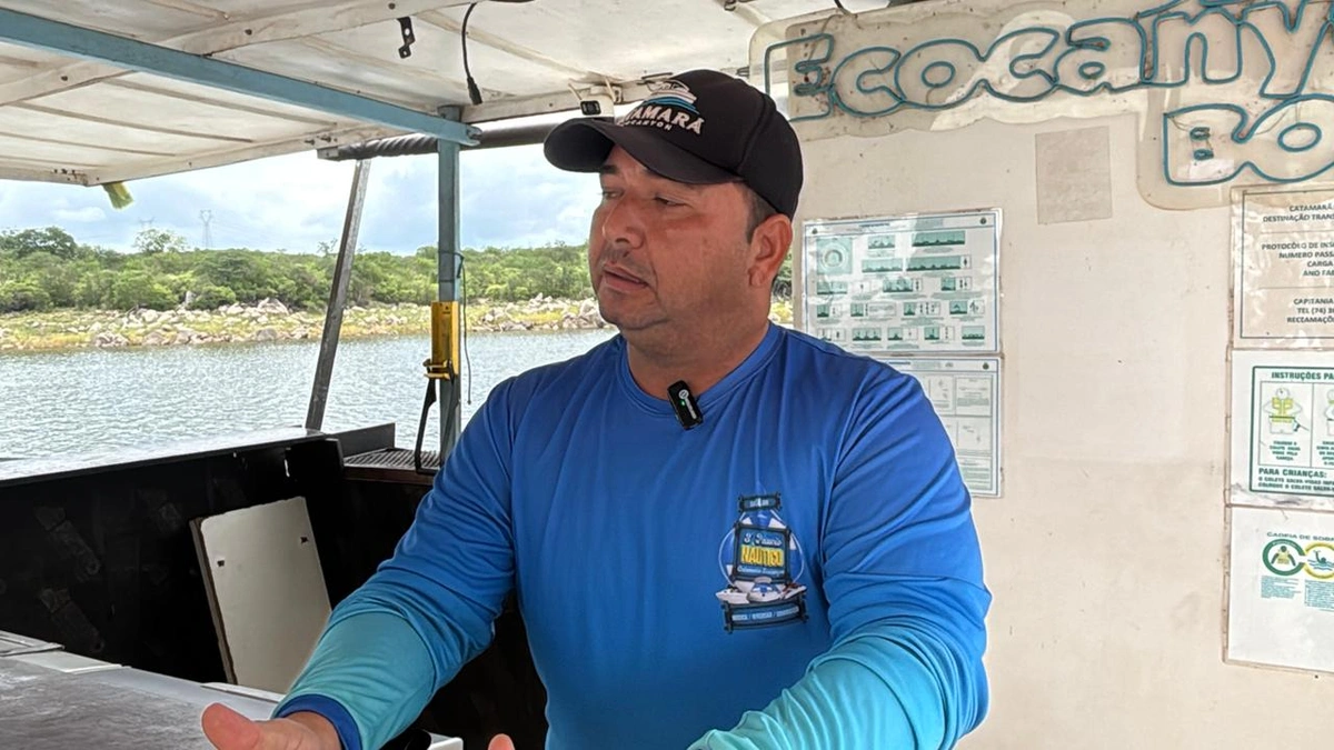 Bruno Carvalho, piloto do catamarã