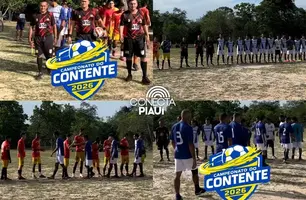 Campeonato de futebol tem início na localidade Contente, em Beneditinos (Foto: Divulgação)