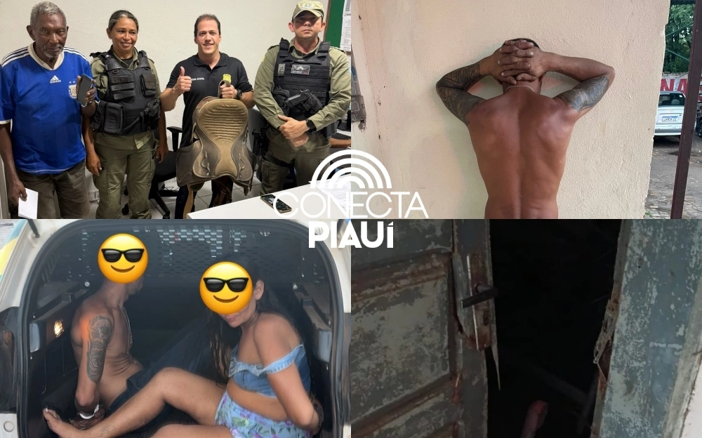 Casal é preso em flagrante por furto em residência rural em Lagoa do Piauí